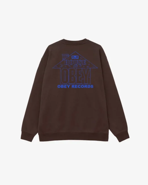 Best HOUSE OF OBEY RECORDS PREMIUM CREWNECK Crew