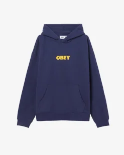 New OBEY BOLD EXTRA HEAVY PULLOVER Pullover Hood