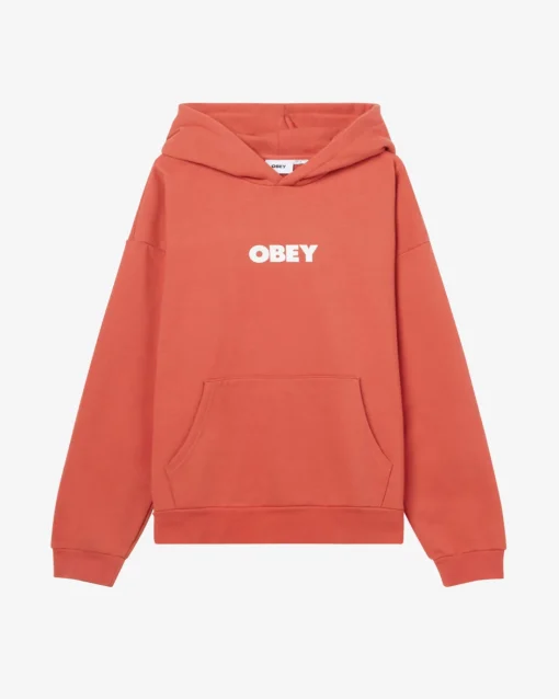 New OBEY BOLD EXTRA HEAVY PULLOVER Pullover Hood