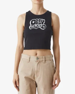 New RECORDS TAG RIB TANK Women T-Shirts